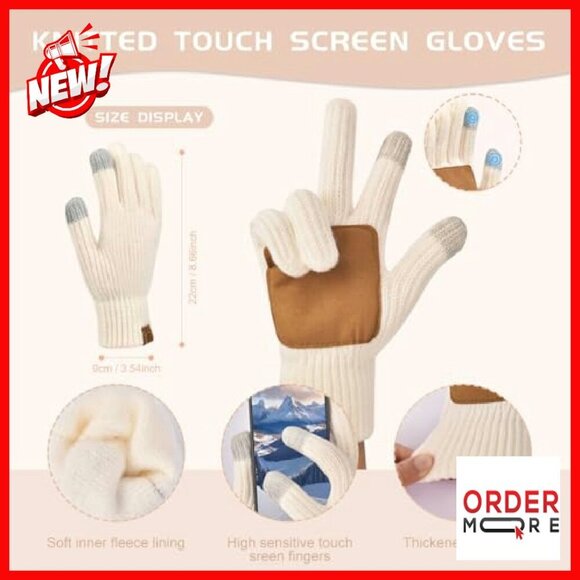 Winter Beanie Scarf Gloves Set Fleece Lined Touchscreen 3-in-1 main image 5